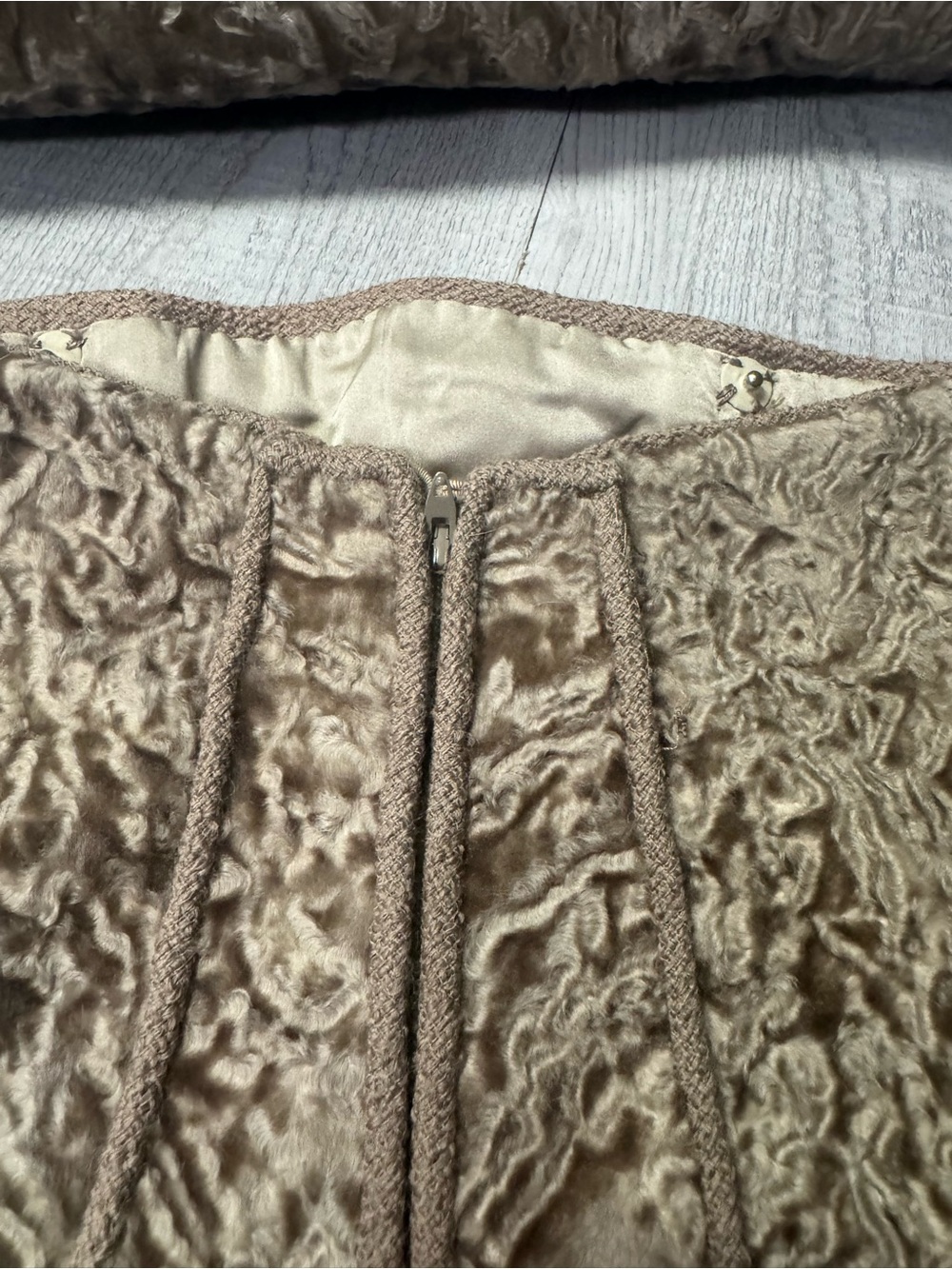 RARE! Vintage Real Mink Fur 2-Pc Persian Lamb Coat Matching Skirt Meisel-Pesky - Picture 6 of 8